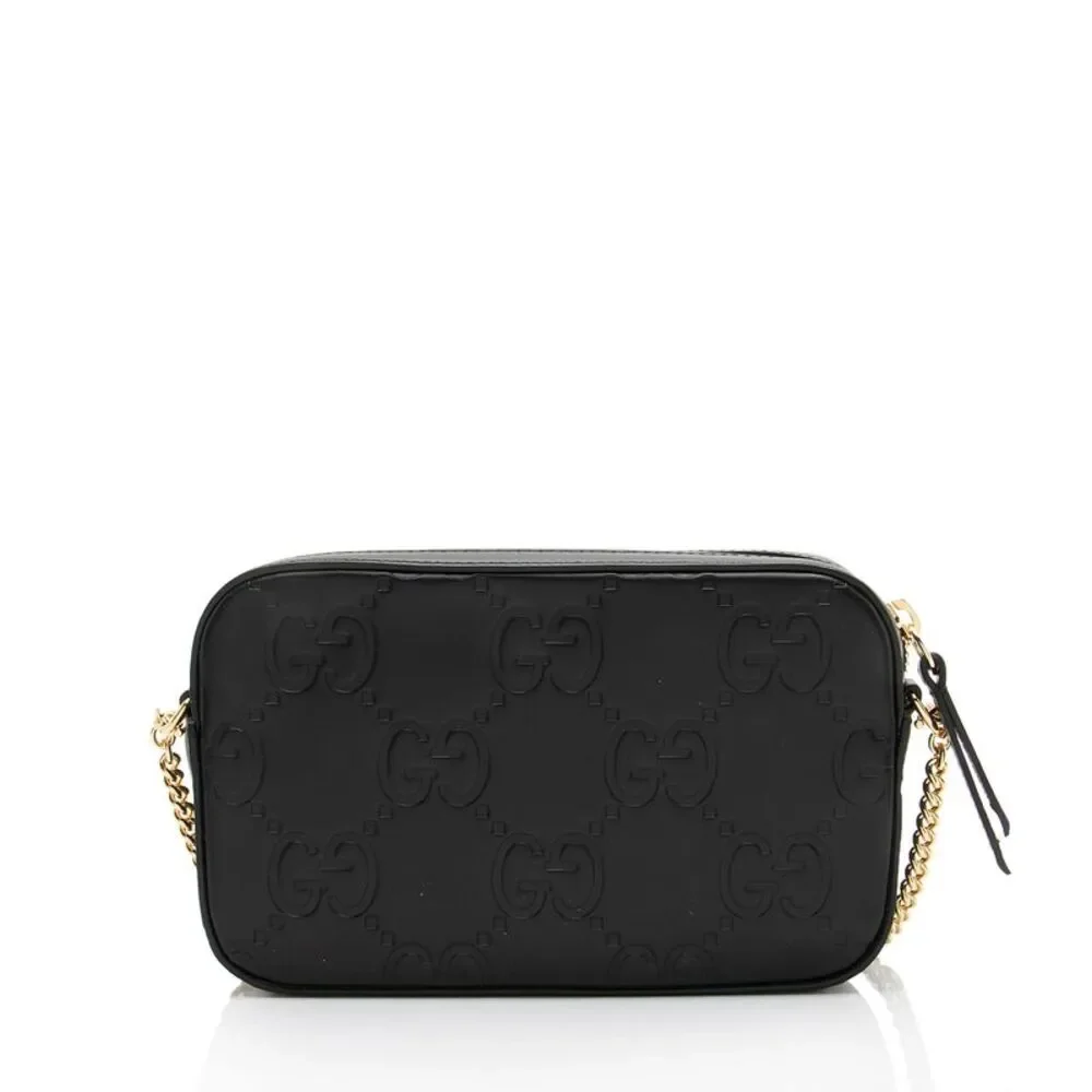 Gucci GG Debossed Leather Mini Shoulder Bag - Picture 3 of 10